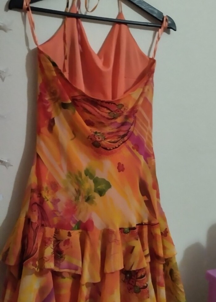 Fırfırlı mini elbise - Görsel 3