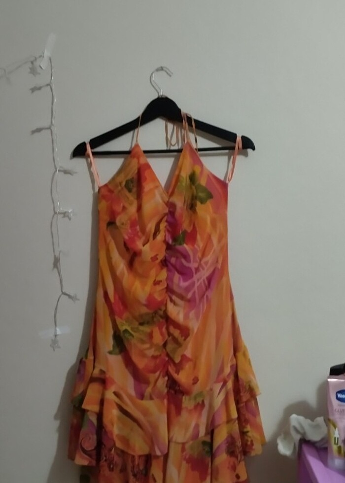 Fırfırlı mini elbise - Görsel 4