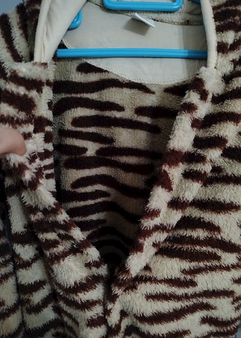 Kahverengi Zebra Desenli Bebek Tulumu - Görsel 6