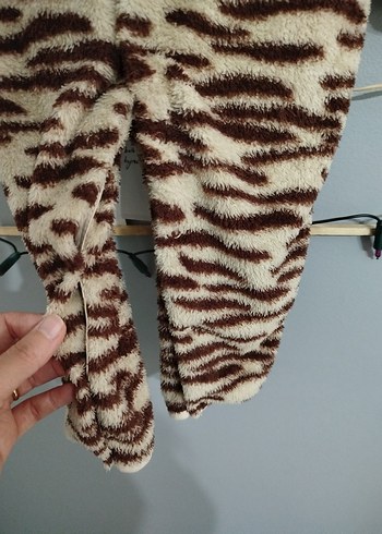 Kahverengi Zebra Desenli Bebek Tulumu - Görsel 7