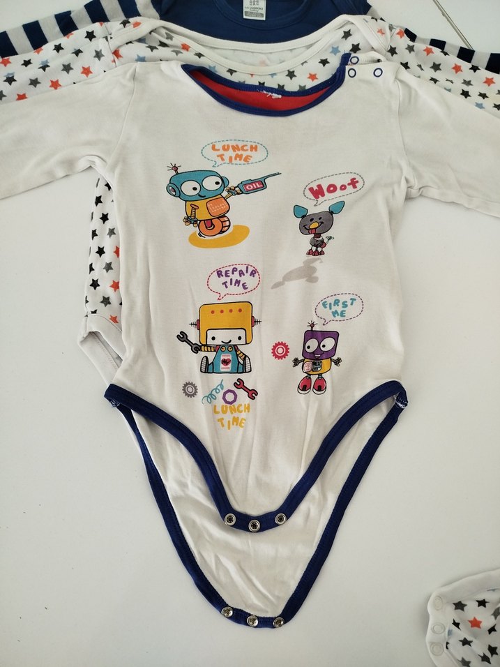 Dörtlü Uzun Kollu Erkek Bebek Çıtçıtlı Body - Görsel 3