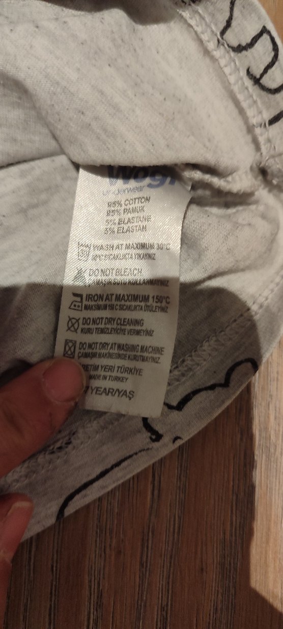 Gri Desenli Çocuk Atlet ve Külot Takımı - Görsel 3