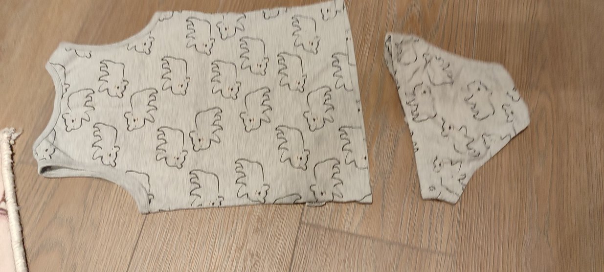 Gri Desenli Çocuk Atlet ve Külot Takımı - Görsel 4