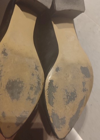 Fabrika Klasik Bej Deri Stiletto Topuklu Kadın Ayakkabı