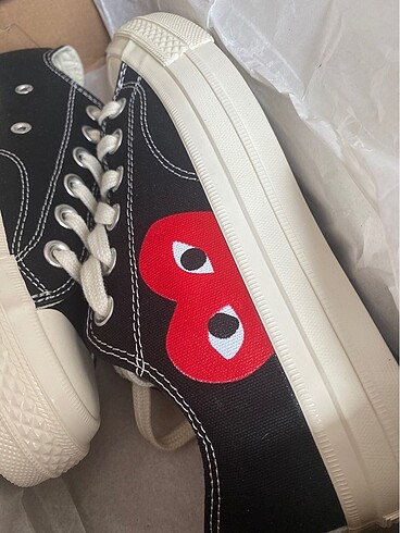 37 Beden siyah Renk comme des garcons converse siyah kalpli