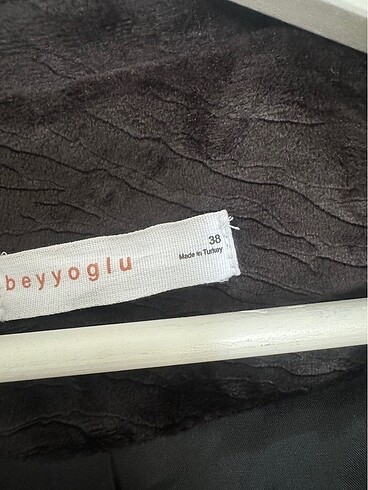 m Beden beyyoğlu blazer siyah zebra kadife