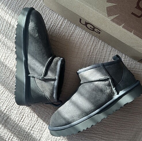 38 Beden gri Renk ugg ultra mini grey gri orijinal 38