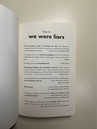  Beden Renk We Were Liars