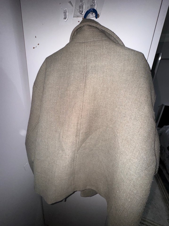 Zara Bej Midi Yün Kadın Kaban - Görsel 3