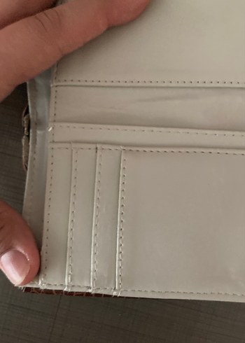 Kahverengi Deri Yılan Desenli Kadın Cüzdan - Görsel 5