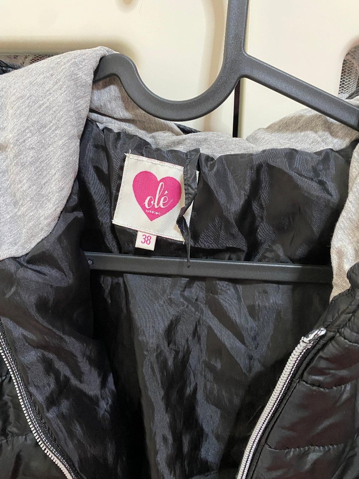 Fermuarlı Siyah Kadın Mont - Görsel 3