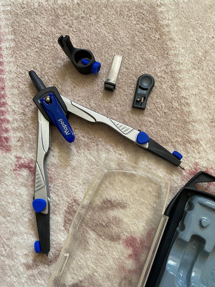 Mavi ve Gri Maped Pergel Seti - Görsel 3