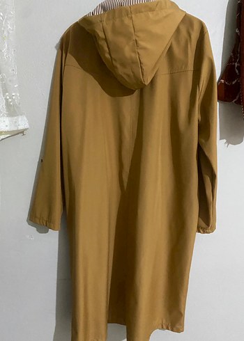 Bej Midi Kadın Yağmurluk Kemerli - Görsel 8