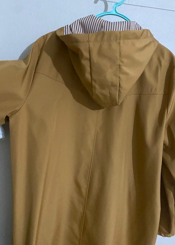 Bej Midi Kadın Yağmurluk Kemerli - Görsel 9