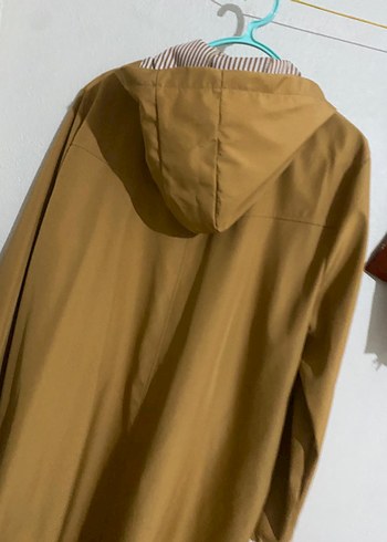 Bej Midi Kadın Yağmurluk Kemerli - Görsel 7