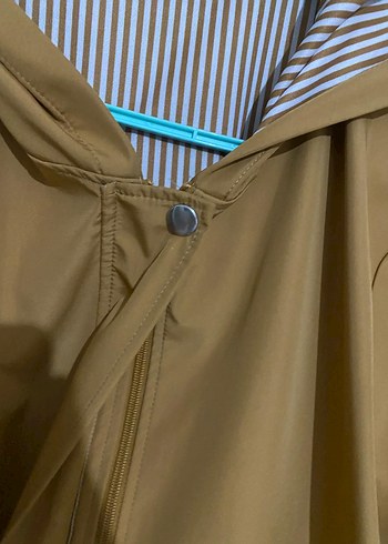 Bej Midi Kadın Yağmurluk Kemerli - Görsel 6