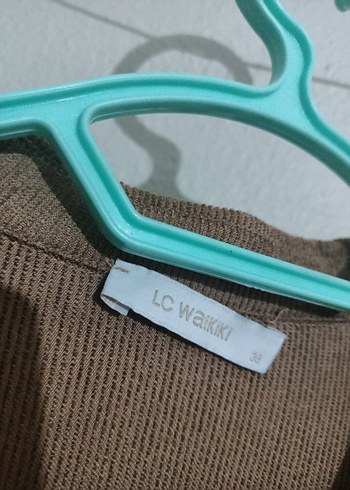 LC Waikiki Düğmeli Kahverengi Keten Kadın Gömlek Elbise