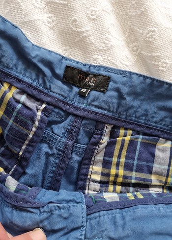 tchibo kalitesi ile Erkek Mavi Kemerli  Şort 48 beden - Görsel 2