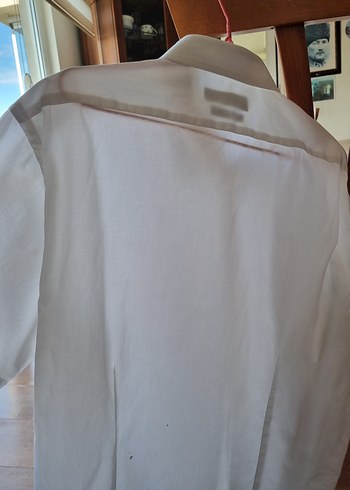 Erkek Beyaz Kısa Kollu  Gömlek - Görsel 4