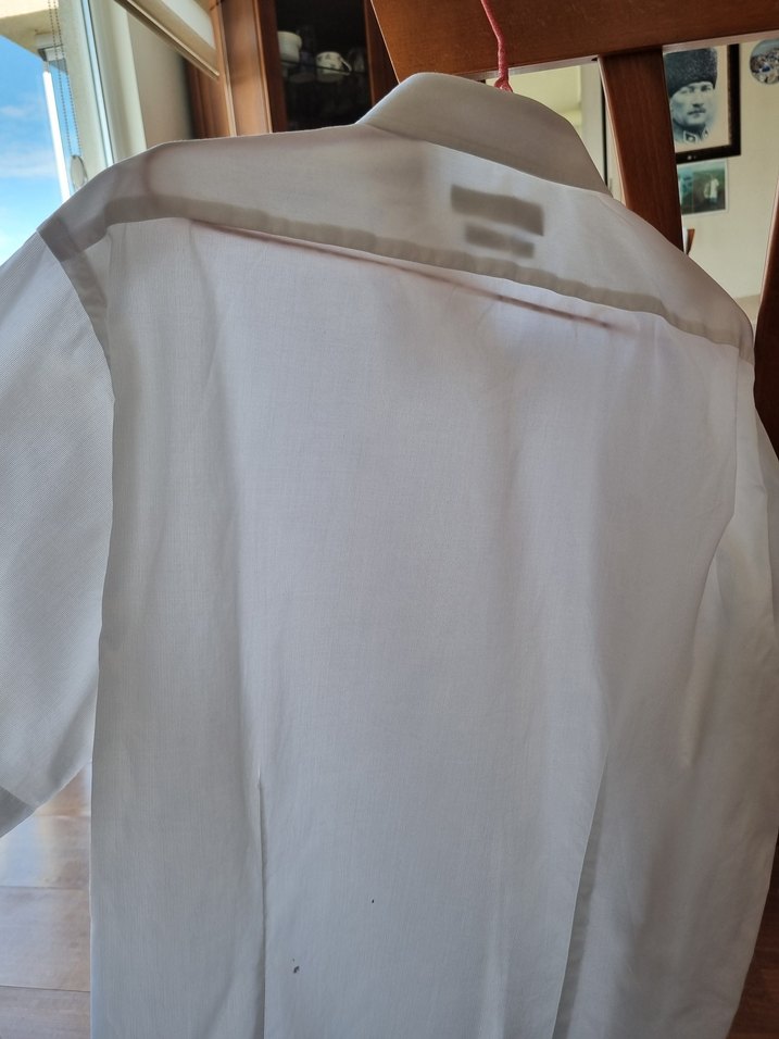Erkek Beyaz Kısa Kollu  Gömlek - Görsel 4