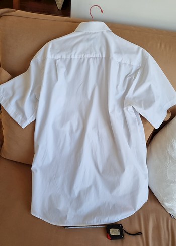 Abbate-Beyaz Kısa Kollu Pamuklu Erkek Gömlek - Görsel 4