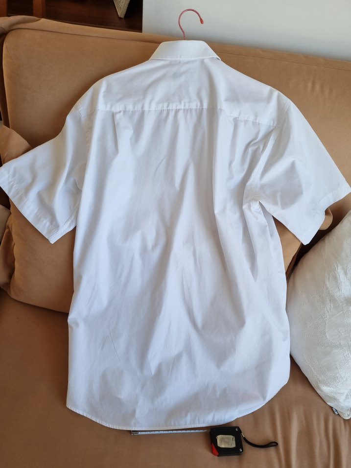 Abbate-Beyaz Kısa Kollu Pamuklu Erkek Gömlek - Görsel 4