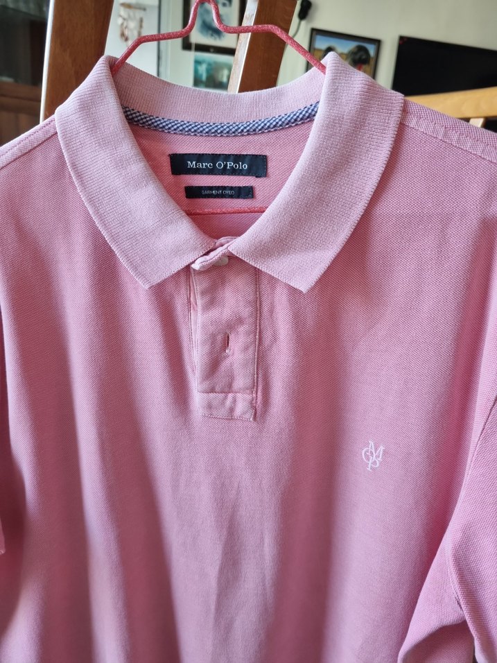 Erkek Pembe Pamuklu Polo Tişört - Görsel 3