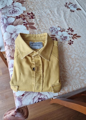 Kısa Kollu Denim Erkek Gömlek - Görsel 8