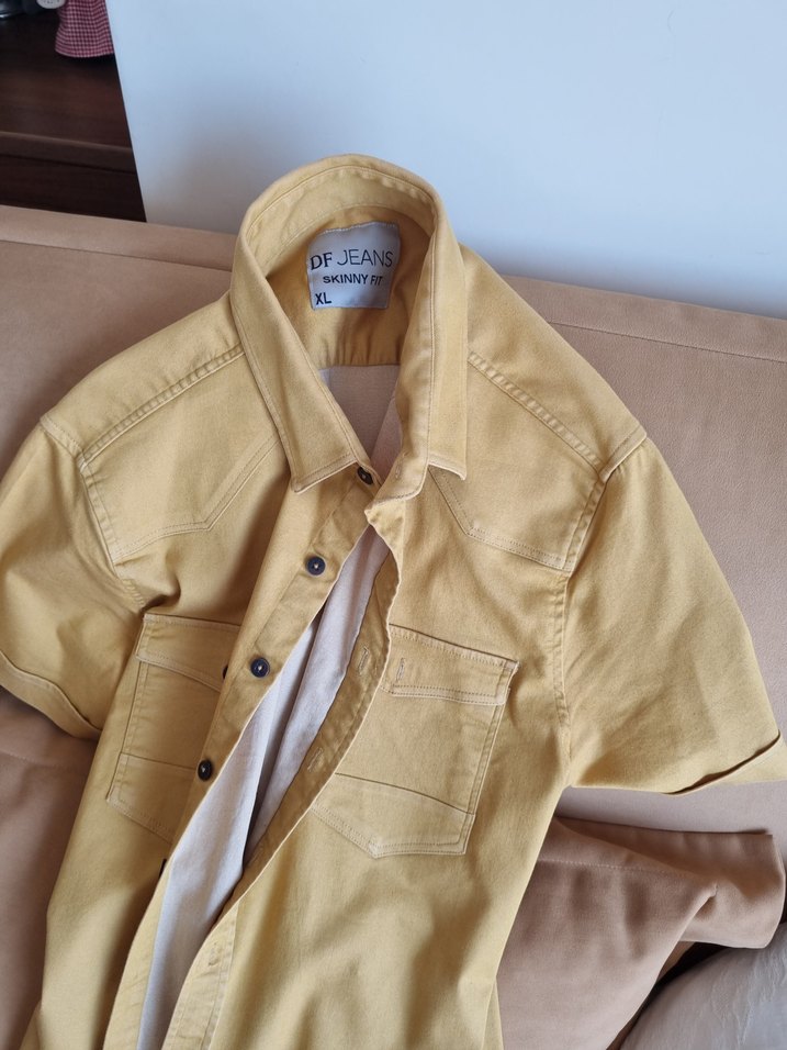 Kısa Kollu Denim Erkek Gömlek - Görsel 4