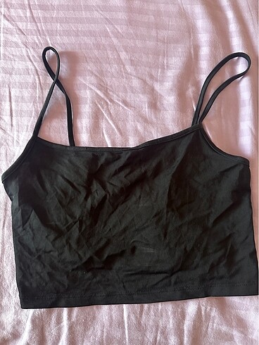 Stradivarius Siyah crop atlet