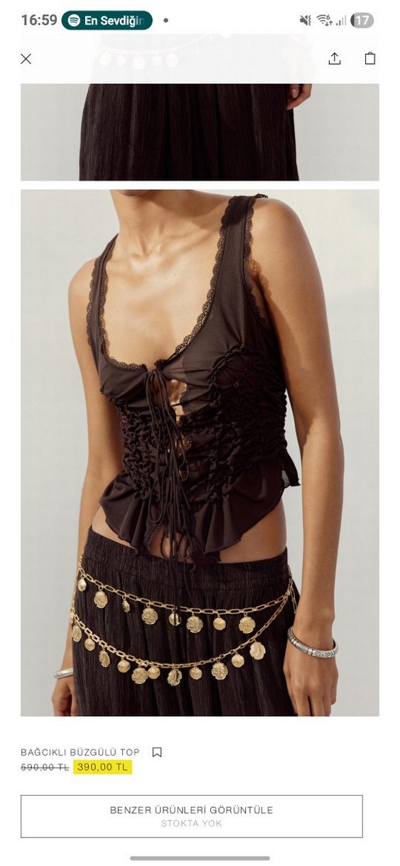 Zara Siyah V Yaka Büstiyer - Görsel 4