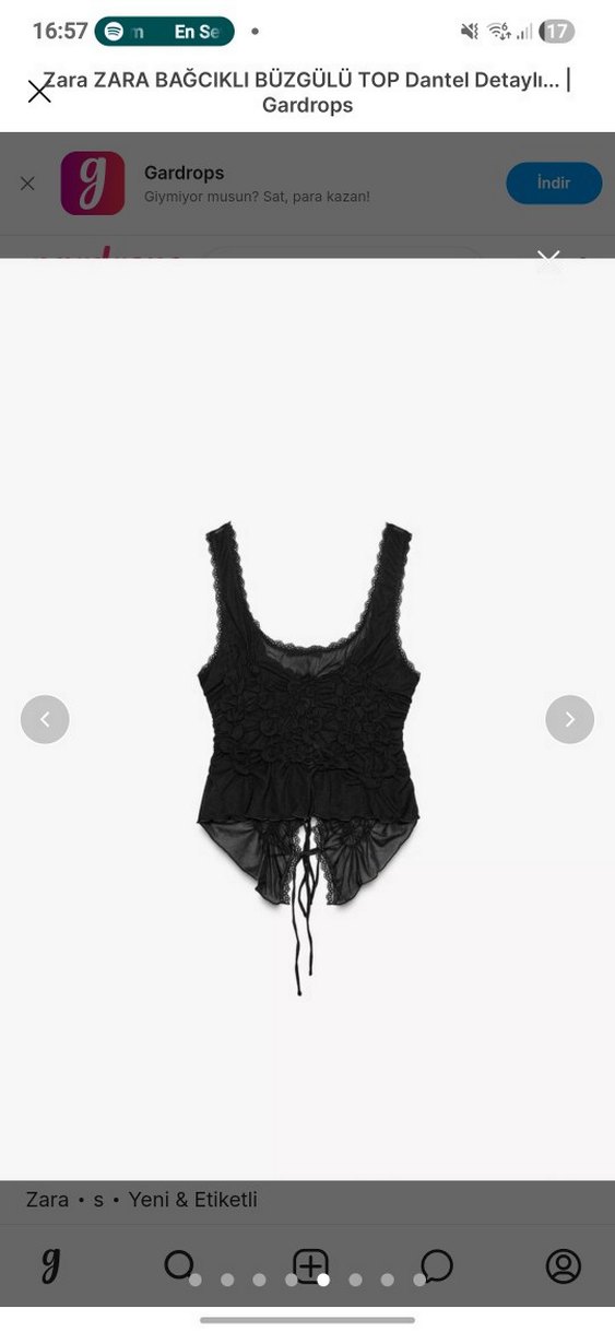 Zara Siyah V Yaka Büstiyer - Görsel 2