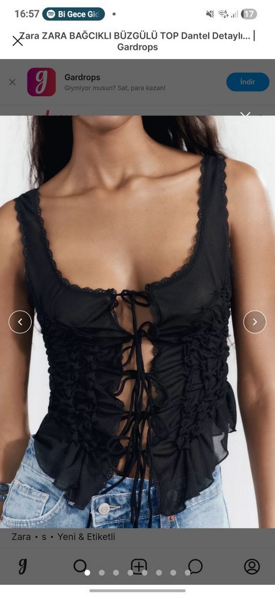 Zara Siyah V Yaka Büstiyer - Görsel 5