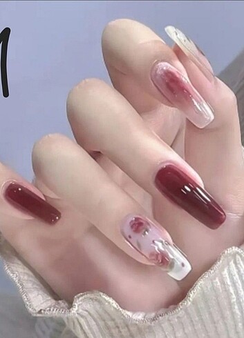 Sheinside 24 Adet Kore Tarzı Protez Takma Tırnak