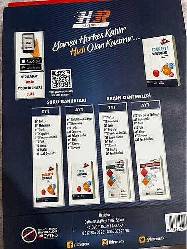  AYT Hız ve Renk Coğrafya soru bankası