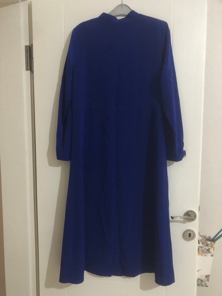 Lacivert Kadın Uzun Düğmeli gömlek - Görsel 2