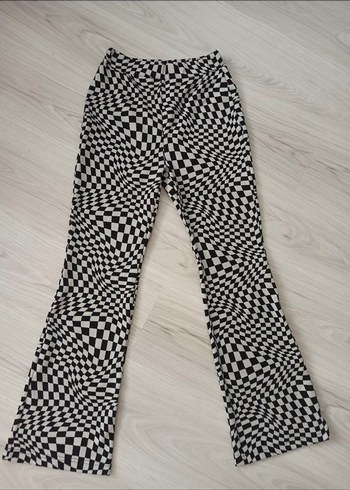 LCW Vision Dama Desenli İspanyol Paça Pantolon - Görsel 5