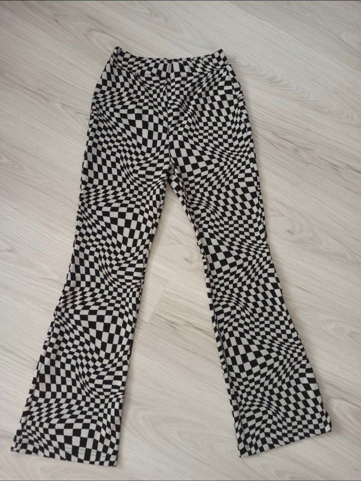 LCW Vision Dama Desenli İspanyol Paça Pantolon - Görsel 5