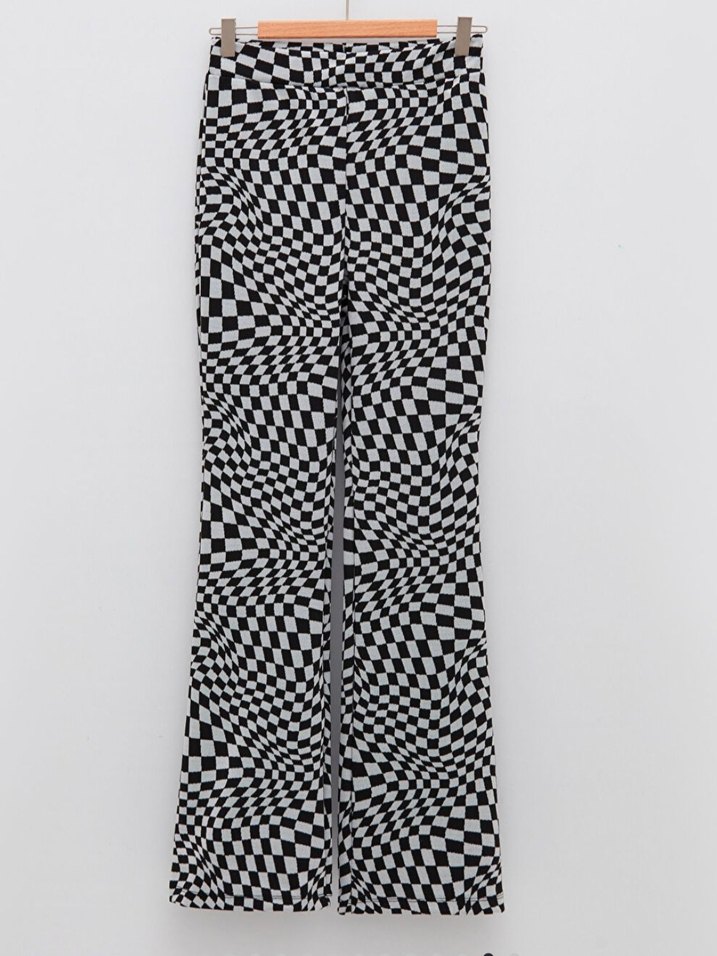 LCW Vision Dama Desenli İspanyol Paça Pantolon - Görsel 3