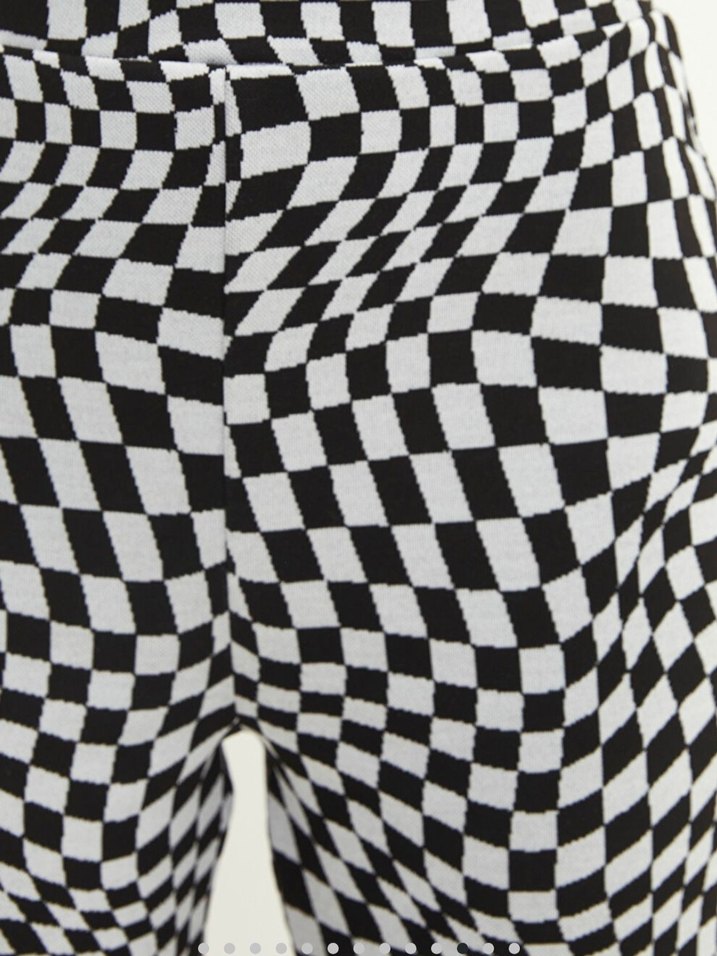 LCW Vision Dama Desenli İspanyol Paça Pantolon - Görsel 4