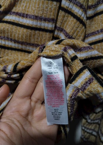 Primark Sarı Çizgili V Yaka Hırka - Görsel 6