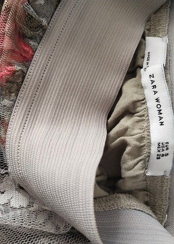 Zara Woman Çiçekli Mini Tül Etek - Görsel 8