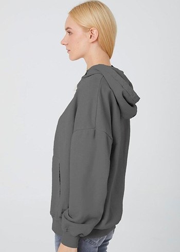 LTB Batele Kadın Gri Sweatshirt - 12882 - Görsel 4