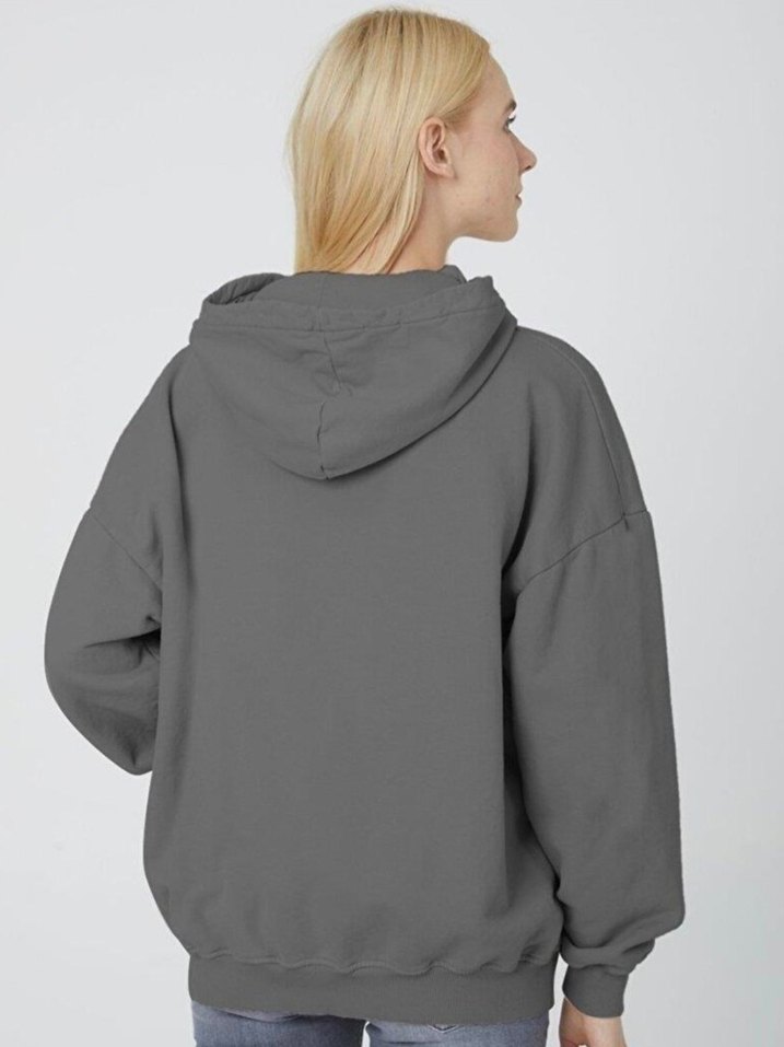 LTB Batele Kadın Gri Sweatshirt - 12882 - Görsel 3