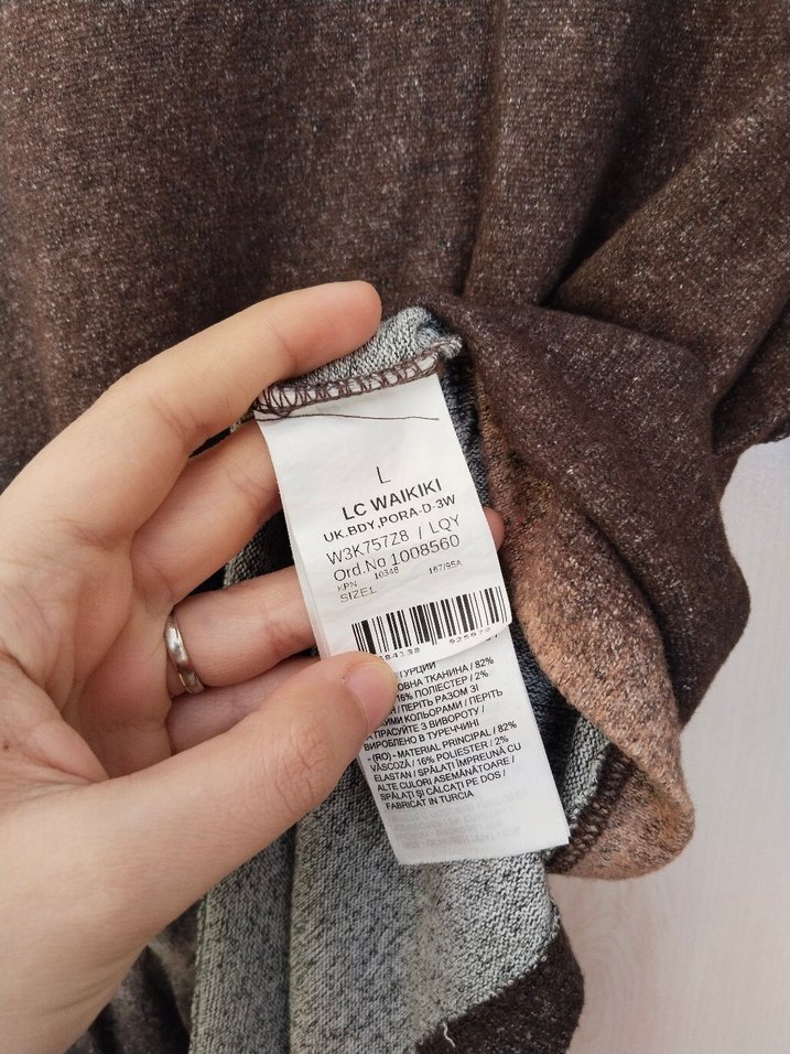 LCW Kadın Dik Yaka Uzun Kollu Tişört - Görsel 5