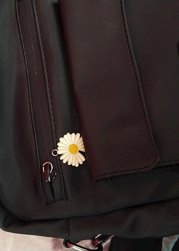 Addax Papatya Detaylı Siyah Omuz Çantası - Görsel 7