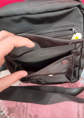 Addax Papatya Detaylı Siyah Omuz Çantası - Görsel 5