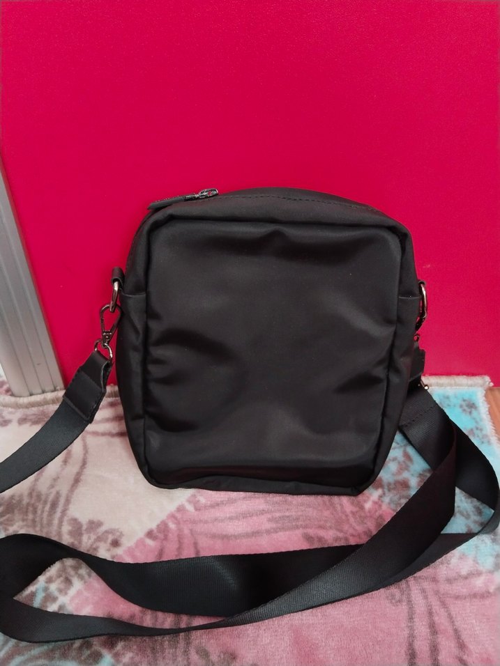 Addax Papatya Detaylı Siyah Omuz Çantası - Görsel 4