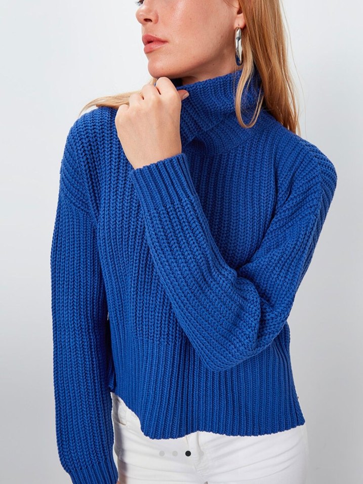 LCW Vision Balıkçı Yaka Kadın Triko Kazak - Boğazlı Kazak - Görsel 2