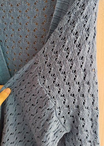 Trendyolmilla Mavi Ajurlu Triko Hırka - Görsel 6